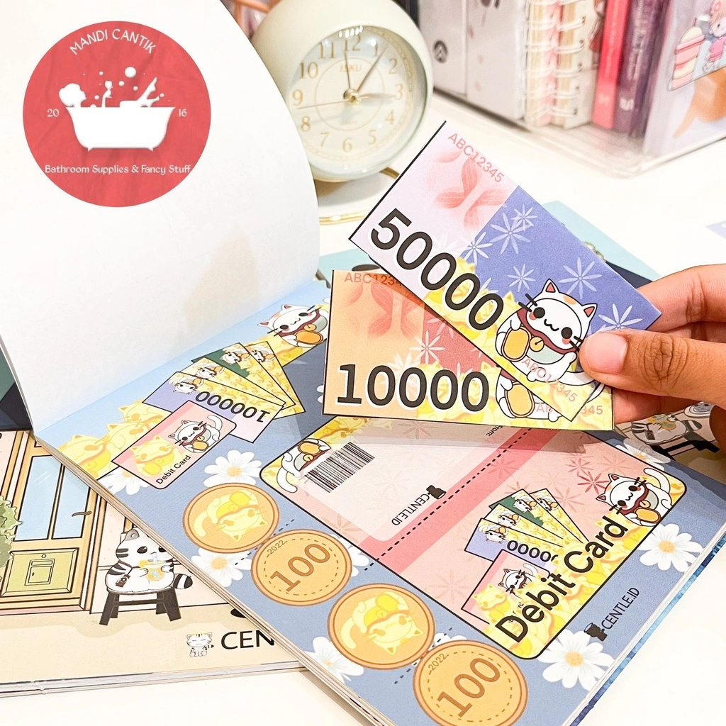 Buku Centle papercraft + Sticker anti air creativity book activity buku aktivitas anak memotong kertas origami