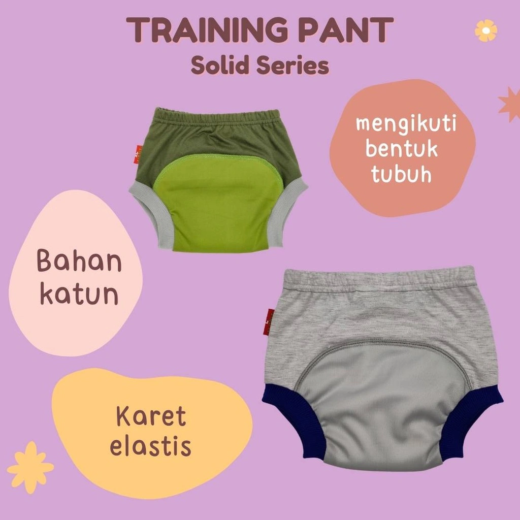 Training Pants Klodiz Solid Celana Toilet Training Latihan Pipis Anak 5 Ply Lebih Banyak Menyerap
