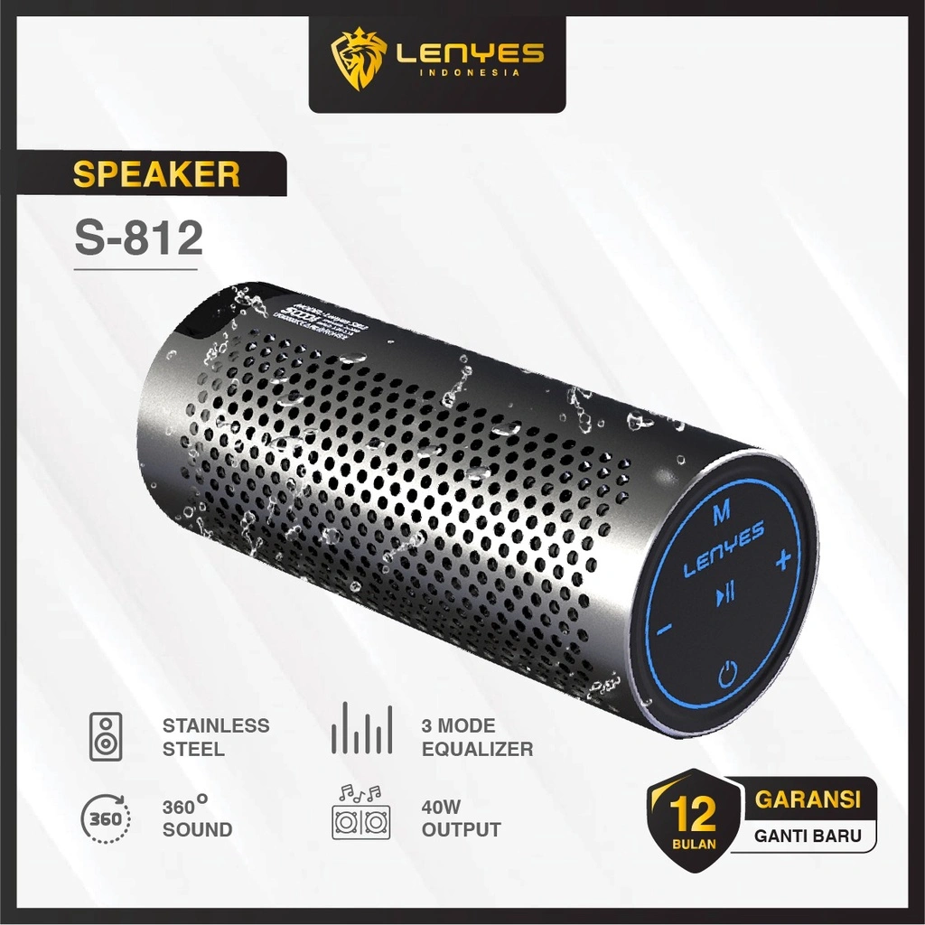 LENYES S812 40W 360° of voice wireless bluetooth hifi stereo portable speaker powerfull bass