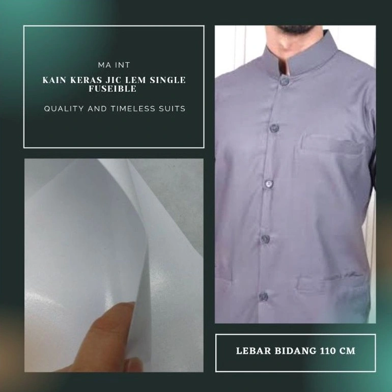 Kain Keras JIG Lem Untuk Kerah koko Gamis Anak Dan Kurta