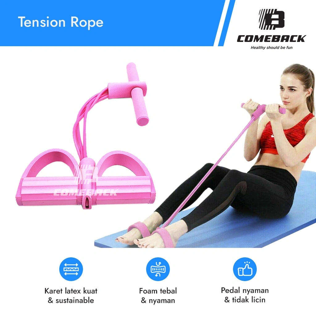 Comeback Tension Rope, tummy trimmer,pengencang perut, pembakar lemak, yoga, alat fitness, fitness, alat olahraga, olahraga, gym
