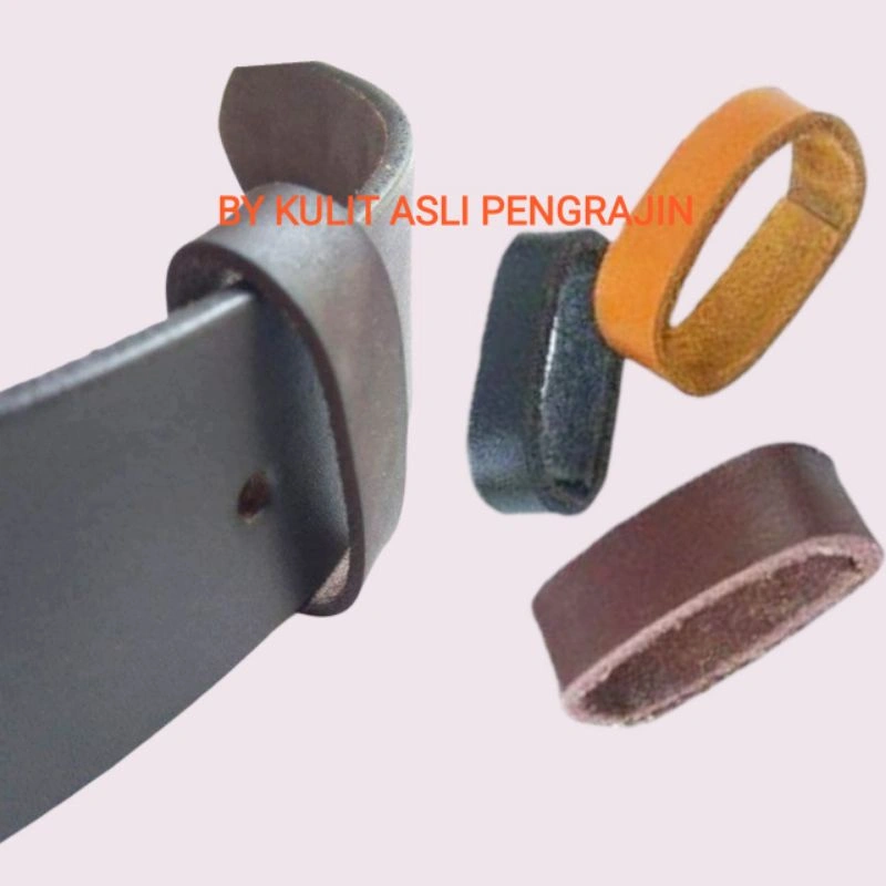 Loop Ring sabuk Kulit Asli Cincin Kolong Ikat Pinggang Kulit Asli