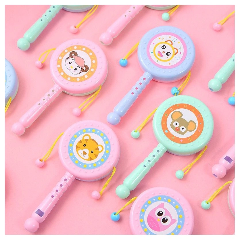 WHISTLE DRUM SHAKER / Mainan Bayi rattle genggam Rattle Stick / plus peluit
