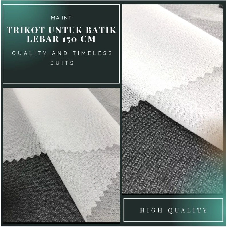 Trikot Lem Kulit Jeruk Furing Lapisan Untuk Batik | Tricot Lem Lapisan Batik Harga Meter