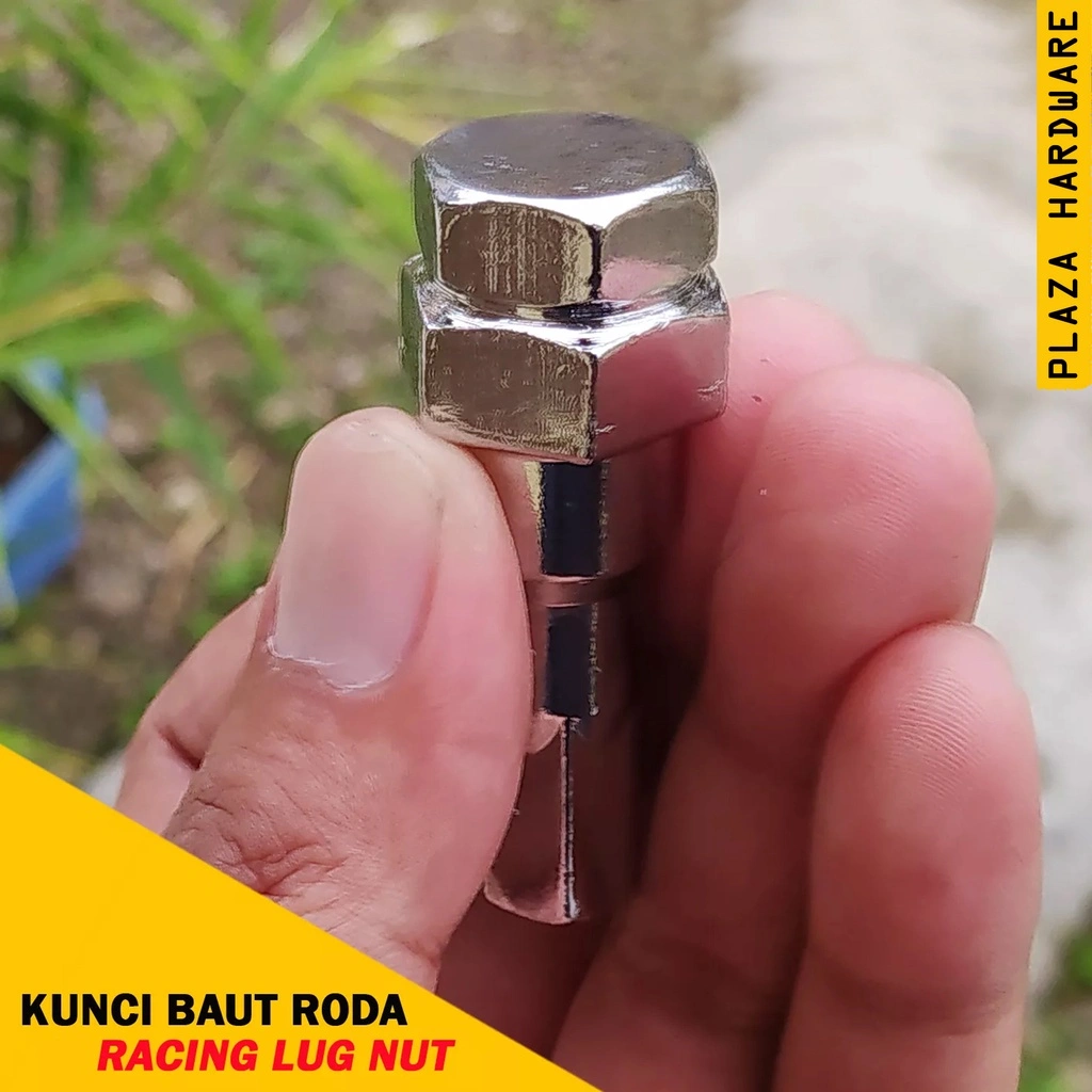Lugnut Lug Nut Adaptor Mur Roda Racing Mobil Kunci Roda 19/22mm