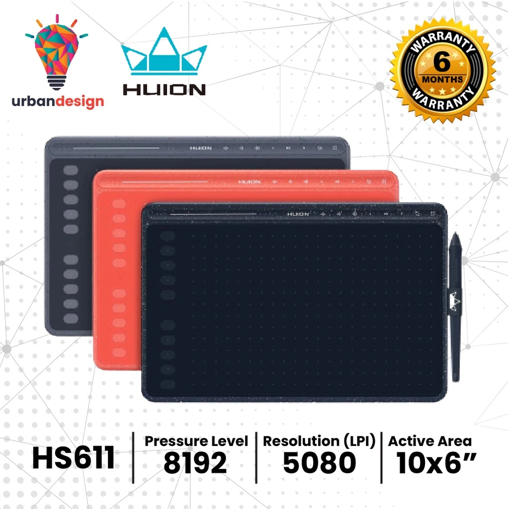 Huion HS611 Graphics Drawing Digital Pen Tablet Alt H640P H950P H320M