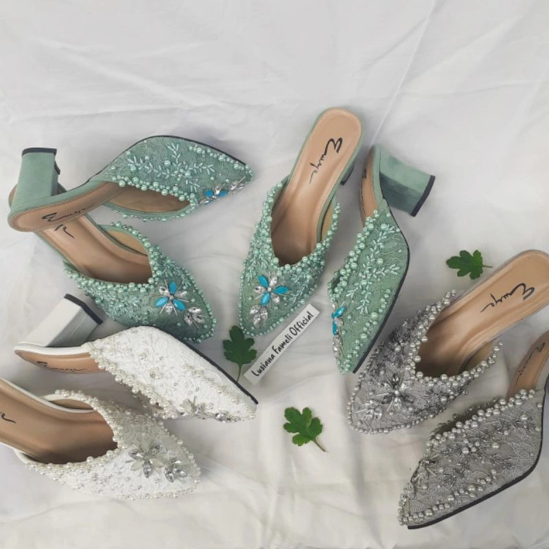 RYUJIN | sepatu heels payet pengantin hak tahu acara formal wisuda kondangan