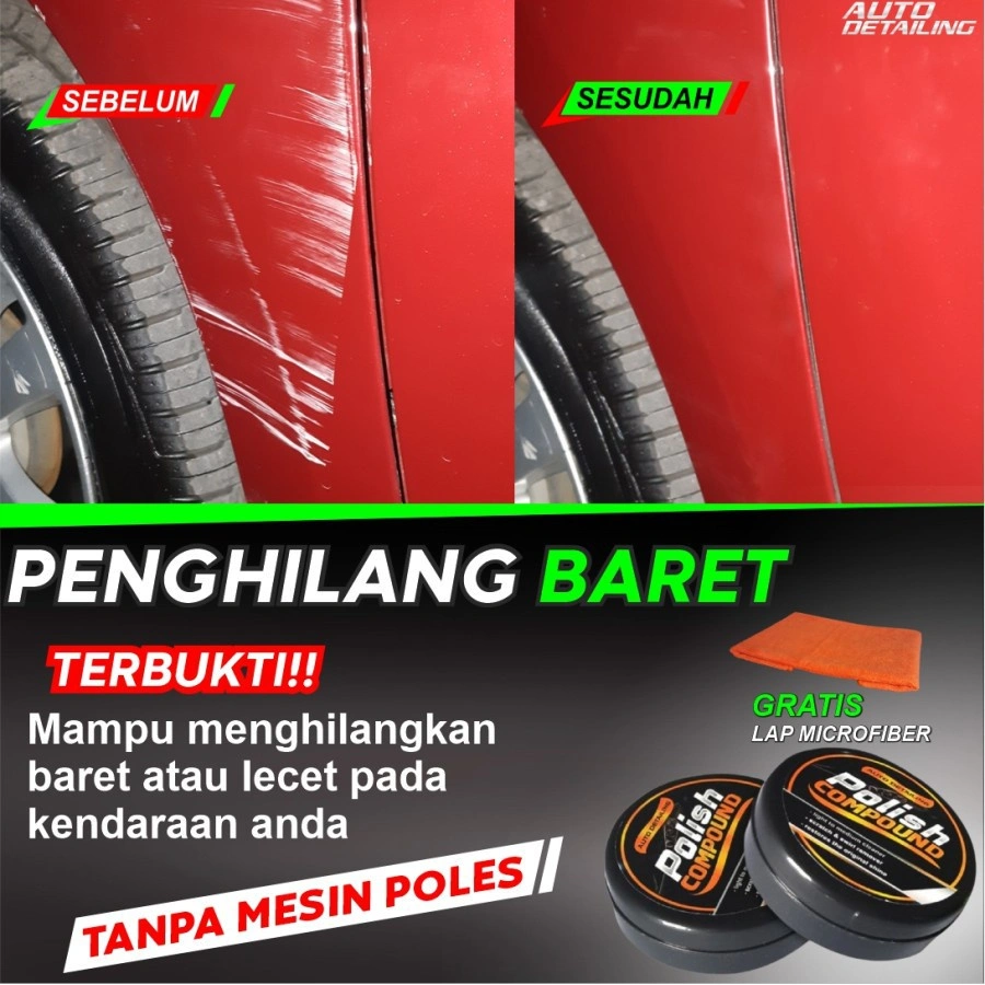 Auto Detailing Body Compound Polish Penghilang Baret Mobil.
