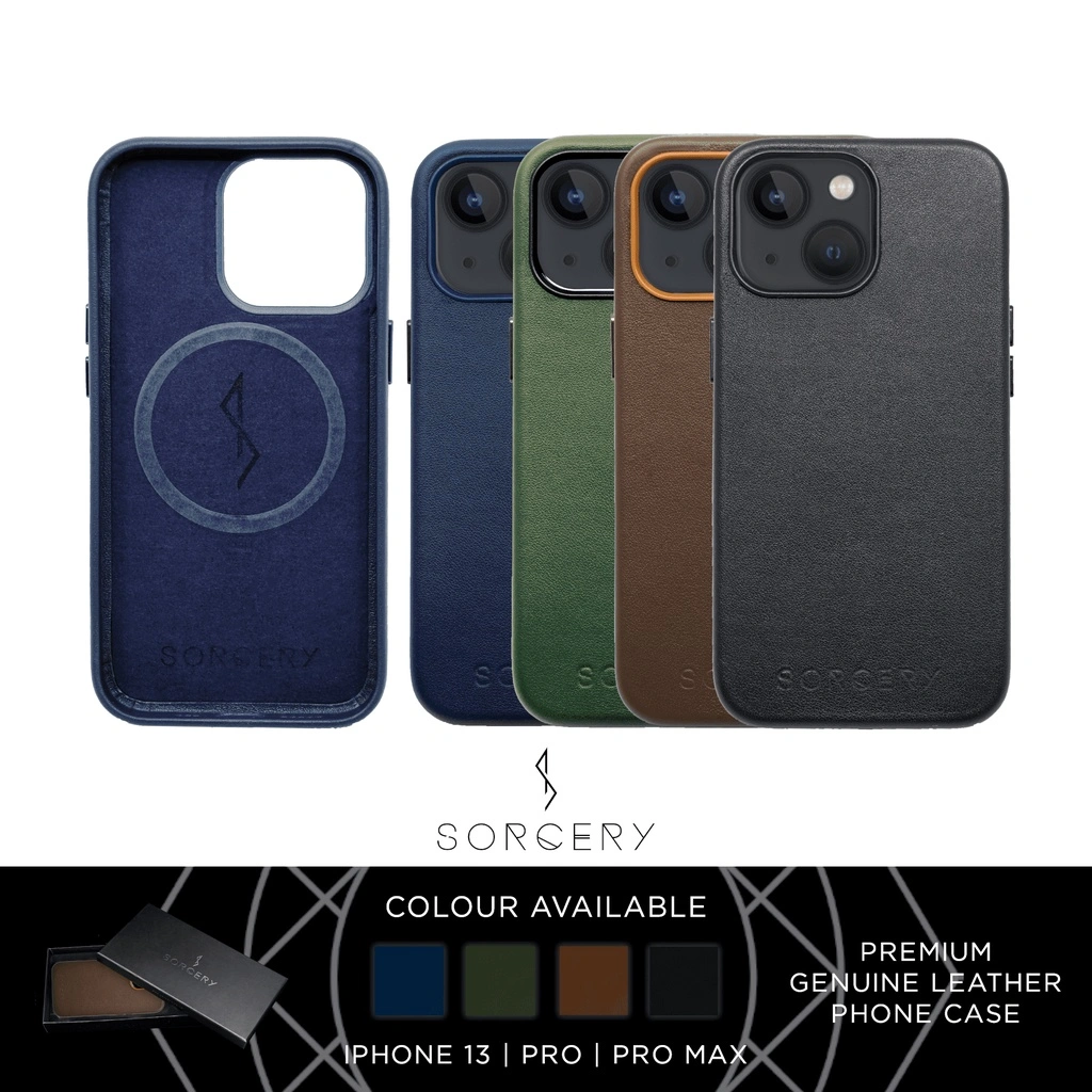 SORCERY Premium Genuine Leather Case for iPhone 13 / Pro / Max MagSafe