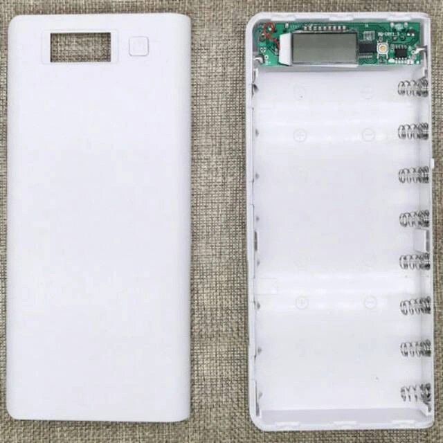 Casing Power Bank 8 slot Batre / DIY Power Bank Case 2 USB Port & LCD 8x18650