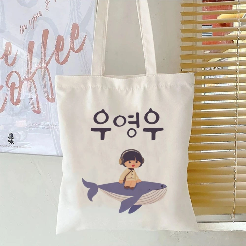 MYSTIQUE.ID-TOTE BAG WOO YOUNG WOO NAIK PAUS LUCU DAN AESTHETIC