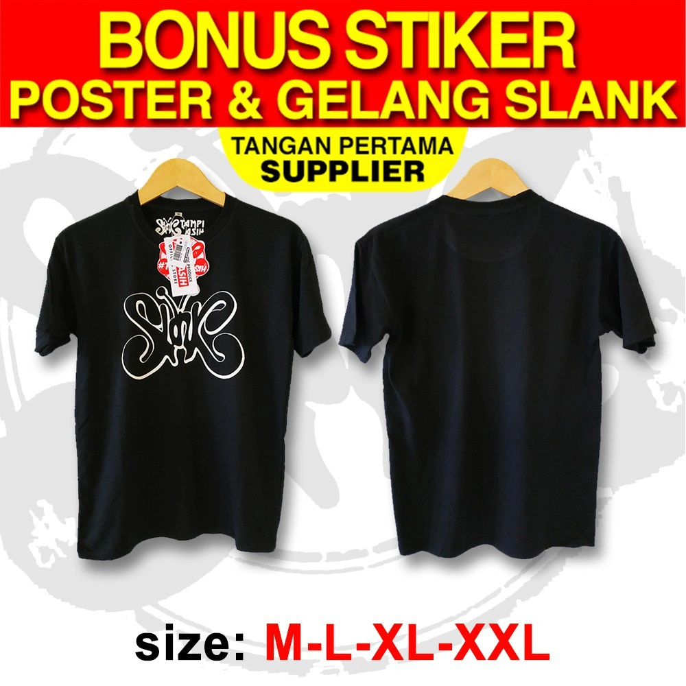 SLANK LINE- LENGAN PENDEK - ORIGINAL MADE IN SLANKERS - BAJU SLANK - KAOS SLANK - TAMPIASIH STORE