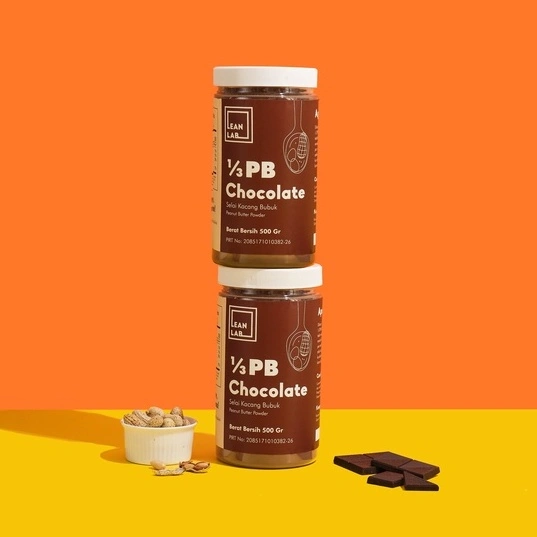 Lean Lab Twin Choco (500gr x2) Selai Cokelat Bubuk Rendah Kalori (Vegan, Gluten Free, Low Fat)