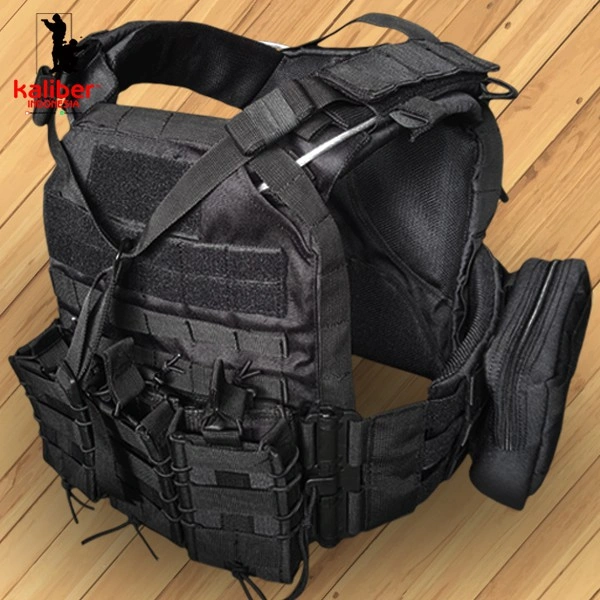 Rompi Bodyvest Tactical dengan Quick Release Pelepas Cepat Delengkapi Tempat Plat Baja Kevlar