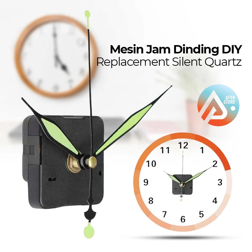 APEN Mesin Jam Dinding DIY Replacement Silent Quartz Dekorasi Rumah Barang Unik Murah - S5168