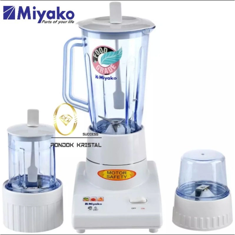 Miyako BL-102PL Blender Plastik 1 L / Blender 3 Mangkok