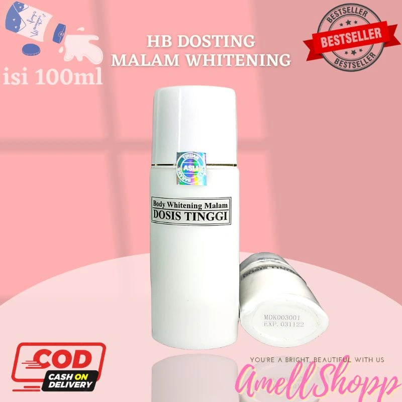 HB DOSTING MALAM LOTION PEMUTIH BADAN PERMANEN DOSIS TINGGI BODYLOTION / HANDBODY