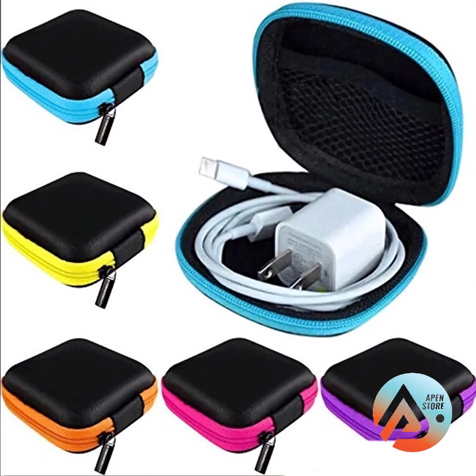 APEN Tempat Headset Dompet Earphone Koin Pouch Penyimpanan Charger Mini Case Aksesoris Barang Unik