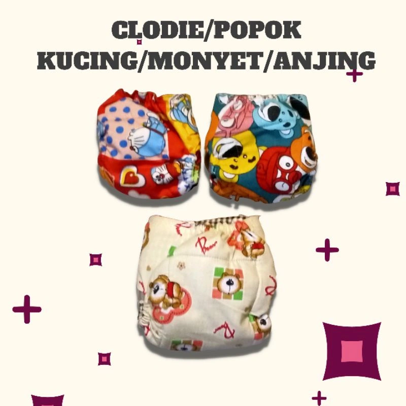 Clodie pats/popok kain bisa cuci ulang hewan kucing/monyet/anjing