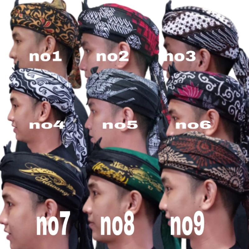 Topi Blangkon Pria Jawa Sunda model udeng terbaru motif jogja Solo kekinian