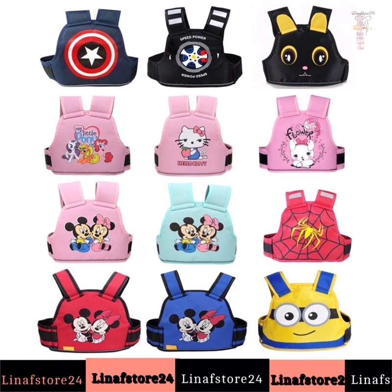 Sabuk Bonceng Anak / Sabuk Boncengan Anak Di Motor / Sabuk Pengaman Di Motor / sabuk boncengan anak karakter / Karakter Super Hero