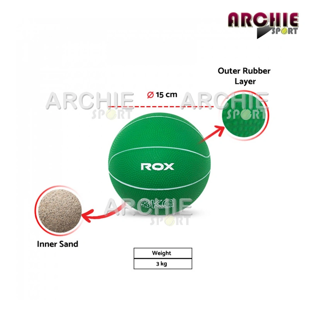 Medicine Ball 101 Excersice Bola Latihan 3Kg 3 Kg ROX Original