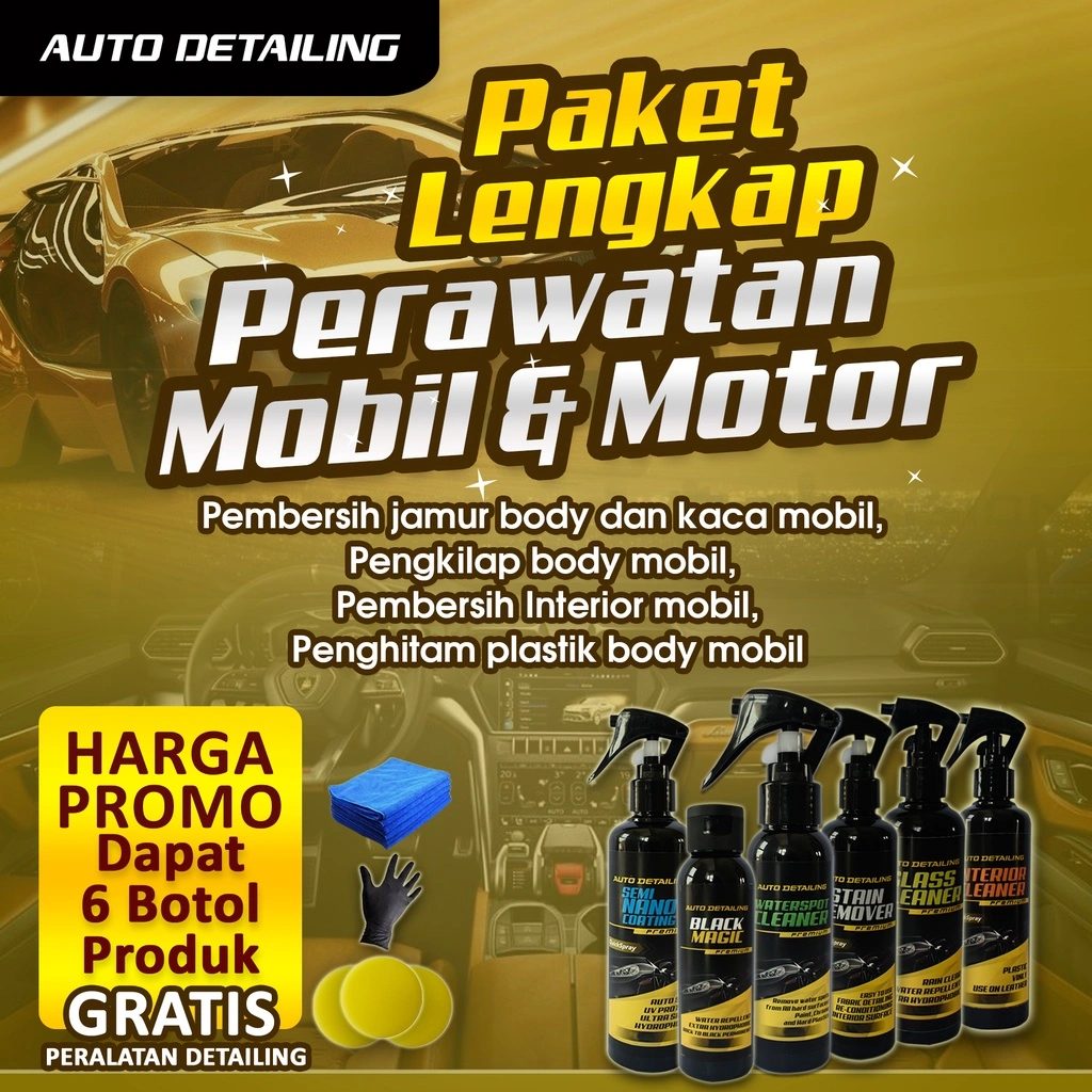 Paket Perawatan Mobil / Detailing Mobil / Coating Mobil 100Ml