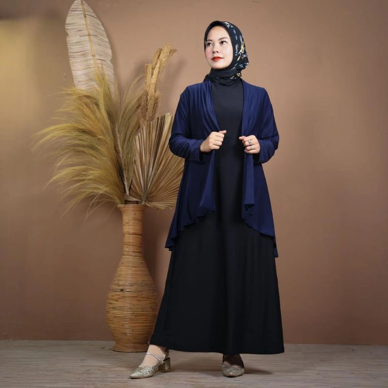 OUTER WANITA JUMBO  XXXL/KARDIGAN BLAZER JERSEY JUMBO(LD 120-145CM)