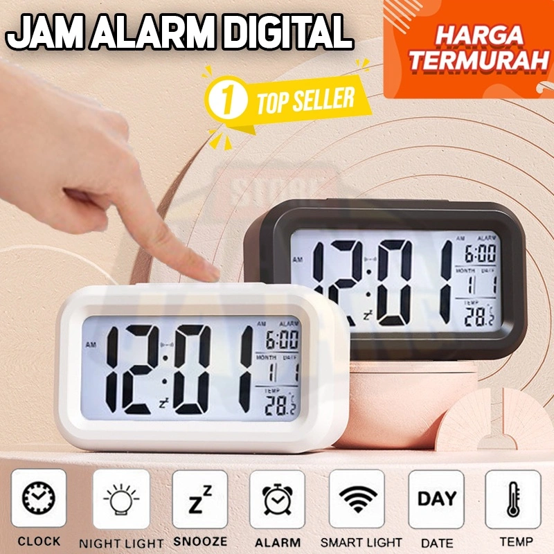 Jam Meja Digital / Jam Weker Digital / Digital Smart Alarm Table Clock LED