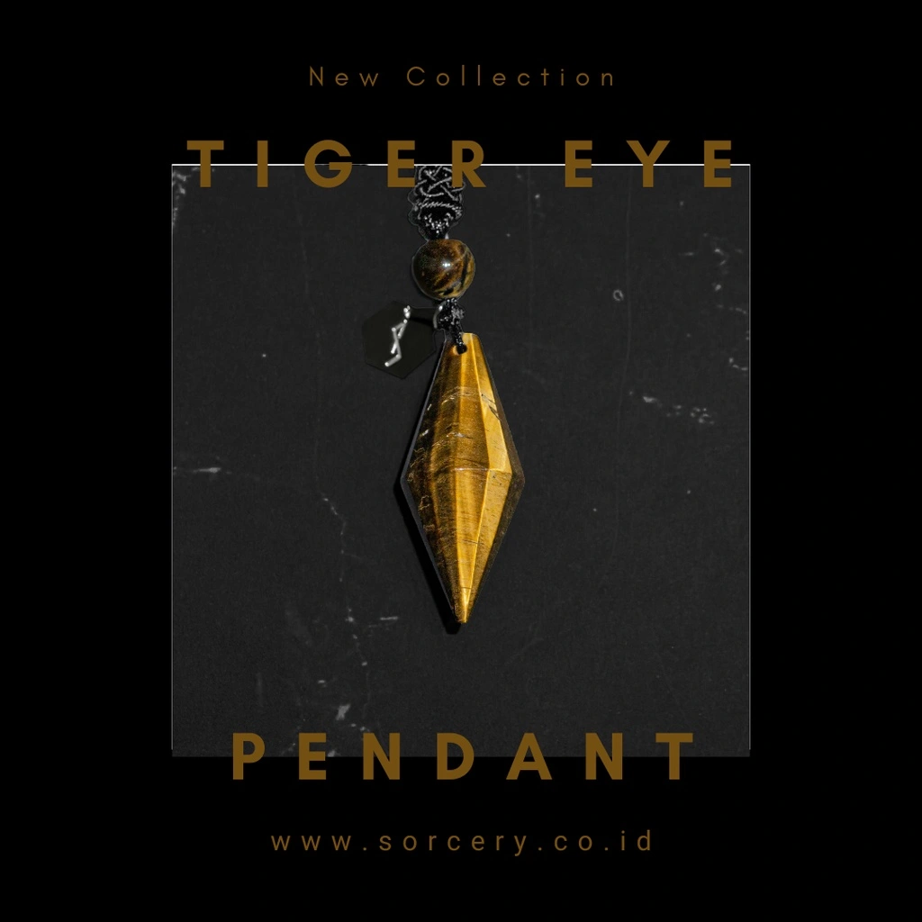 SORCERY Pendant Bandul Liontin Kalung Kesehatan Natural Stone Batu Alam Asli Unisex Cewek Cowok Pria Wanita