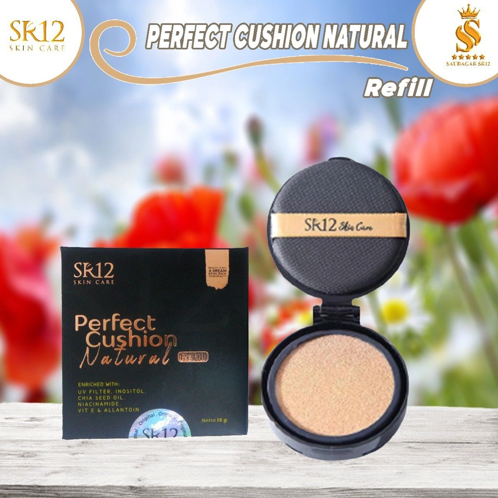 Perfect cushion refil Sr12 Bedak padat Menutupi Wajah Berjerawat Flek Hitam