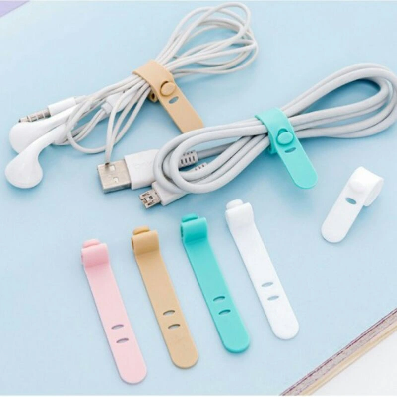 G484 Pengikat Kabel Silikon Macaron Tie Strap Wrap Perapih Kabel Charger Earphone
