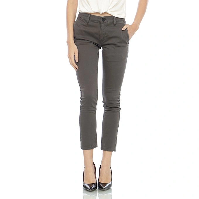 Cottonology Celana Chino Wanita Abu-abu