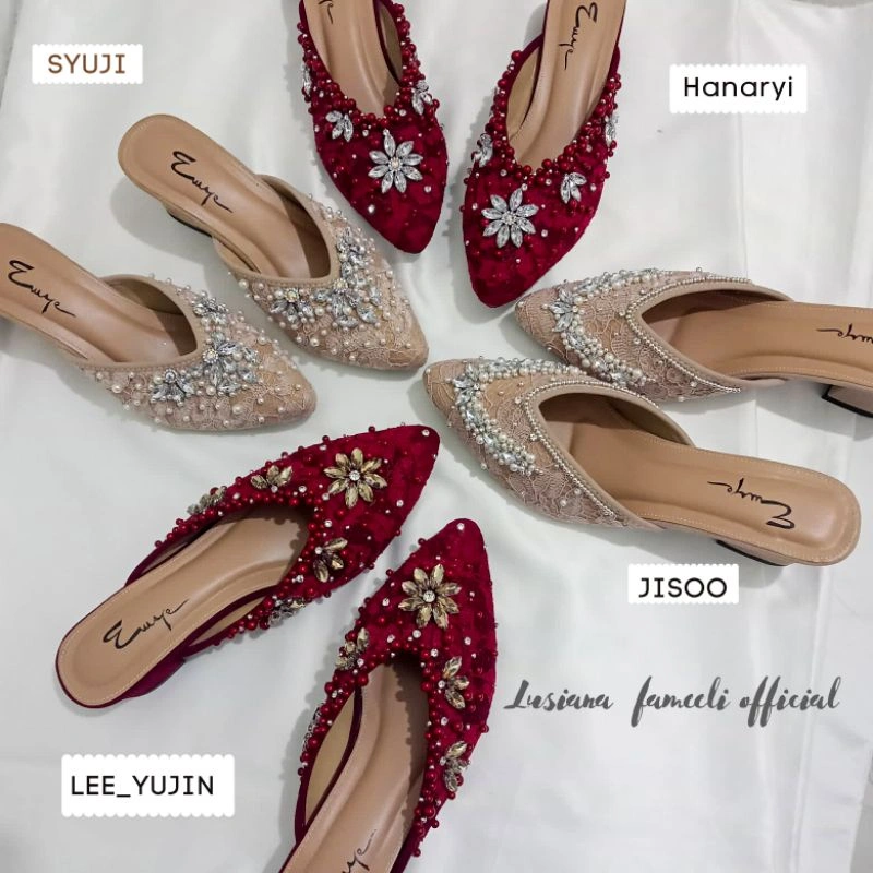 HAN_SYUJI I sepatu heels khusus size 35  42  43  44  45  kondangan wedding shoesh  khusus request'an