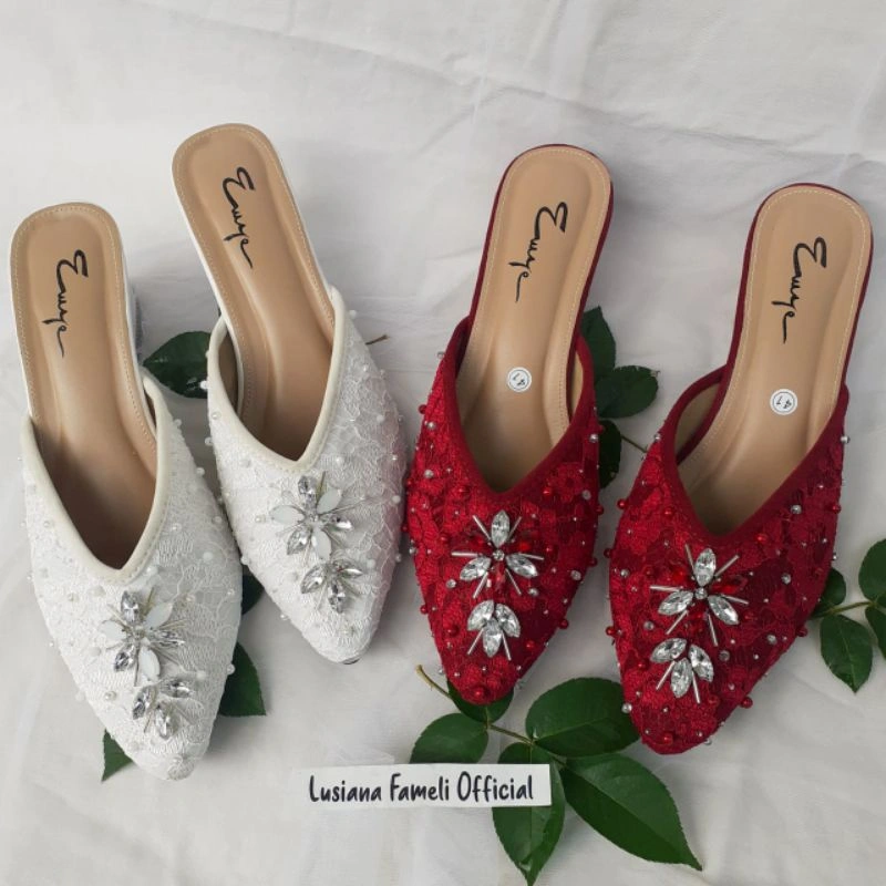 ga _ eun  | Sepatu heels Payet  hak tahu shoes wedding lamaran wisuda sepatu pengantin wanita payet simple minimalist