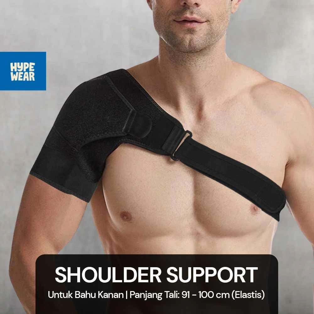 HYPEWEAR X Wan Shi Pelindung Bahu Kanan Back Shoulder Support Wrap Belt Fitness - HJ-1697 outdoor sport