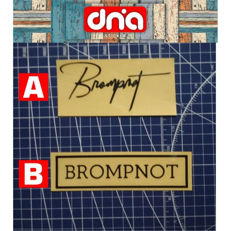 cutting sticker brompnot sepeda lipat