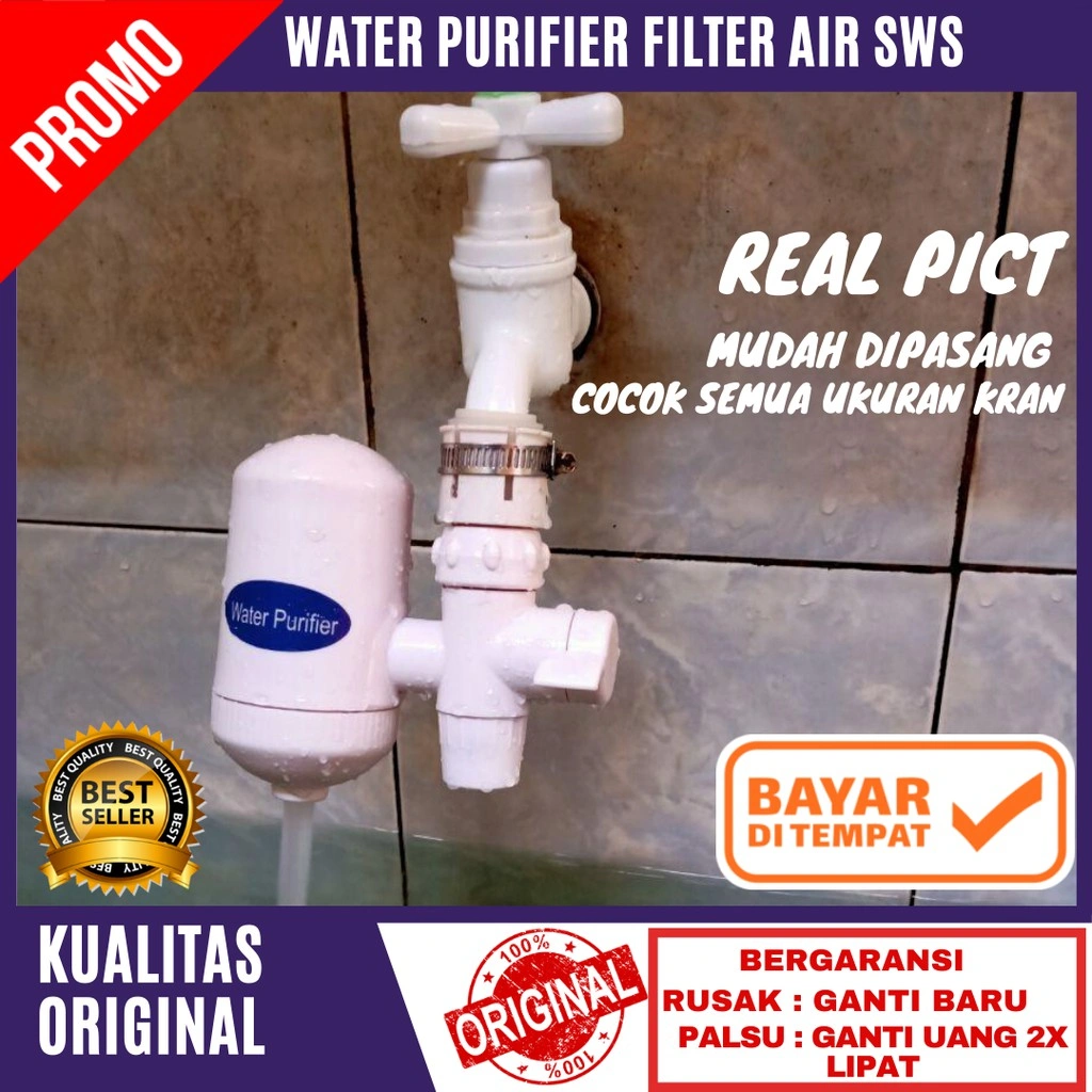 Saringan Penjernih Air Keran Water Purifier SWS Penyaring Air Kran Filter Air Sumur Bor Keruh Bau