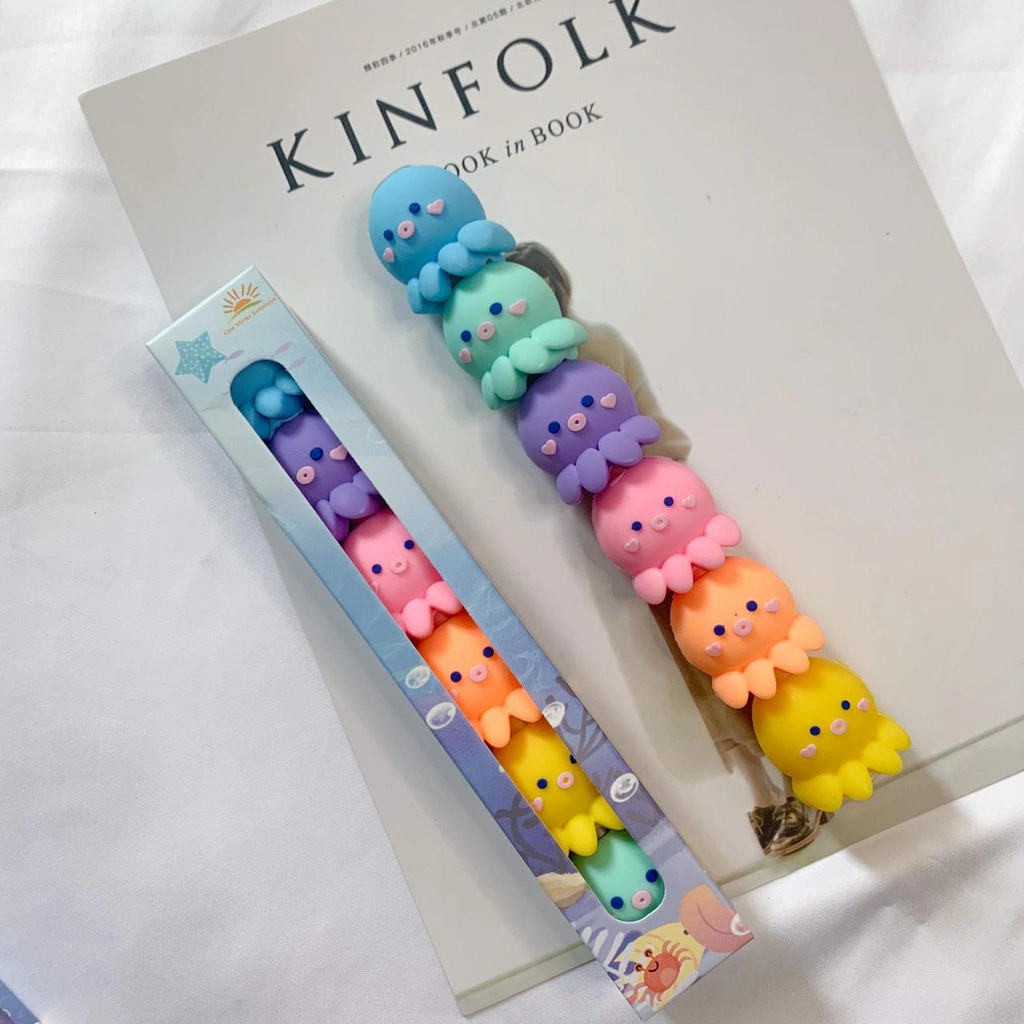 STABILO GURITA 1 SET 5 BIJI OCTOPUS VIRAL HIGHLIGHTER TERMURAH ALAT TULIS KANTOR KADO LUCU UNIK SOUVERNIR GROSIR READY COD 5 WARNA FULLCOLOR