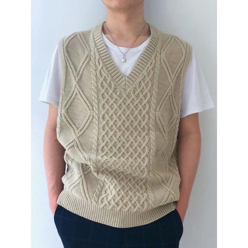 Vest Rajut Terbaru /knit/ Rompi rajut Cable tokyo