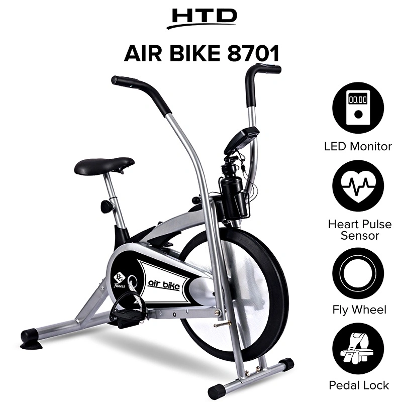 HTD Sport Sepeda Statis Air Bike Alat Olahraga Cardio Exercises 8701 Grey