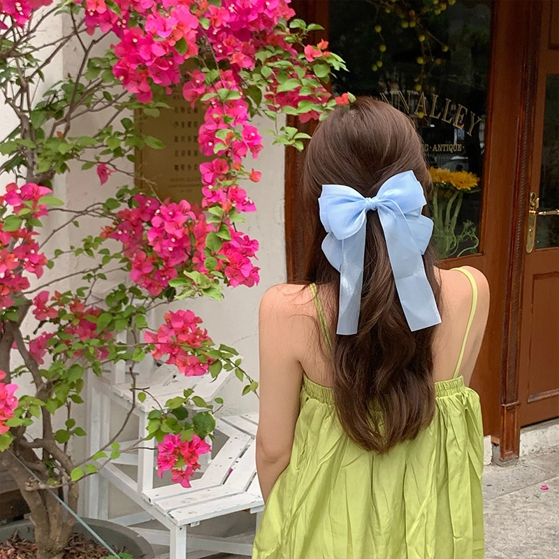 [CUCI GUDANG] KOREAN LONG BIG FAIRY RIBBON PITA BOW PANJANG JEPIT RAMBUT KAIN LEMBUT AKSESORIS HIASAN RAMBUT JEPITAN KOREA STYLE CUTE CANTIK LEMBUT GIRLY FEMINIM ELEGAN PUTIH PINK WARNA POLOS SOFT COLOR PRETTY HAIR SNAP HAIRCLIP