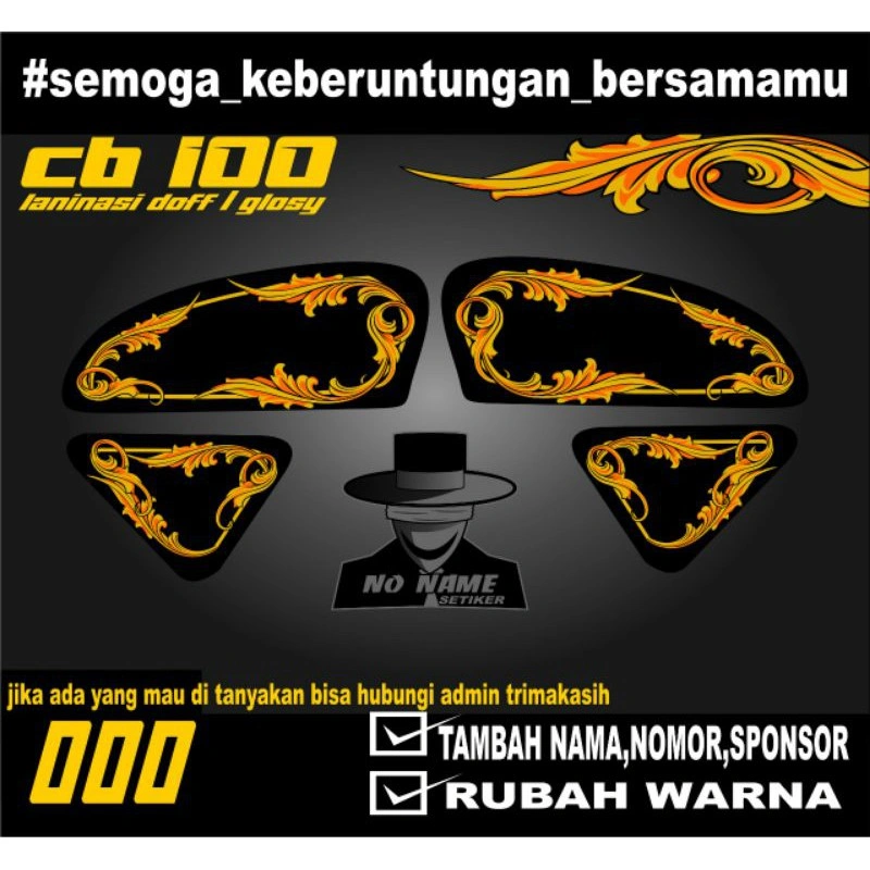 STRIPING VARIASI CB100 - STICKER stiker setiker STRIPING LIST VARIASI HONDA CB100