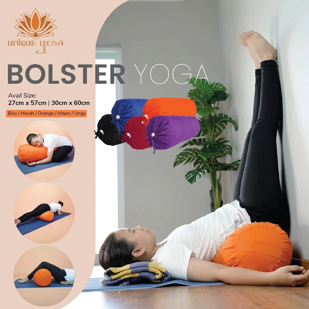 Bolster Yoga Merah / Bolster Yoga Murah / Guling Yoga / Yoga Bolster / Guling Yoga Ibu Hamil / Bolster Prenatal Ibu Hamil