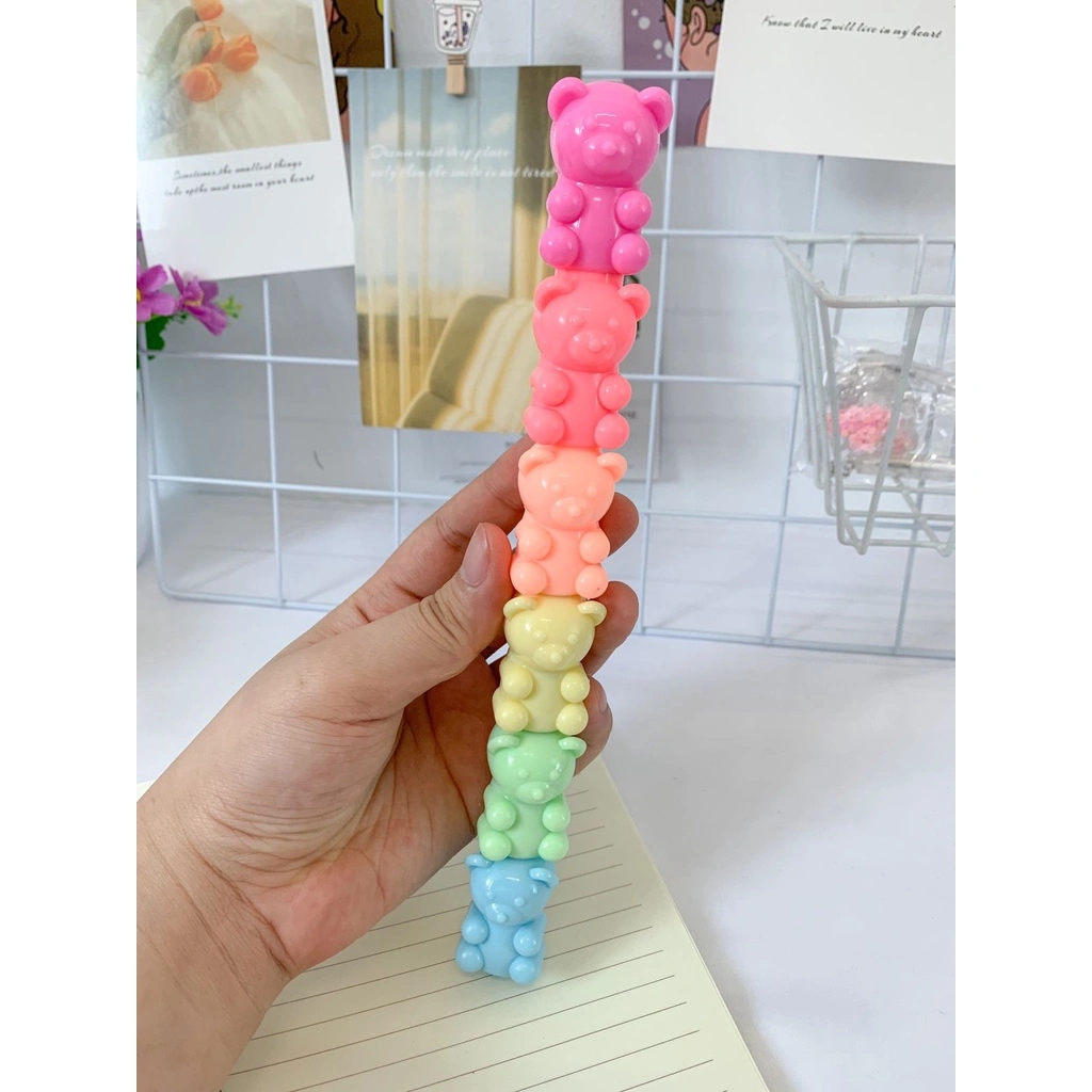 Highlighter Gummy Bear Stabilo Beruang 5 Warna textliner textmarker lucu bentuk beruang stationery by MANDI CANTIK COD