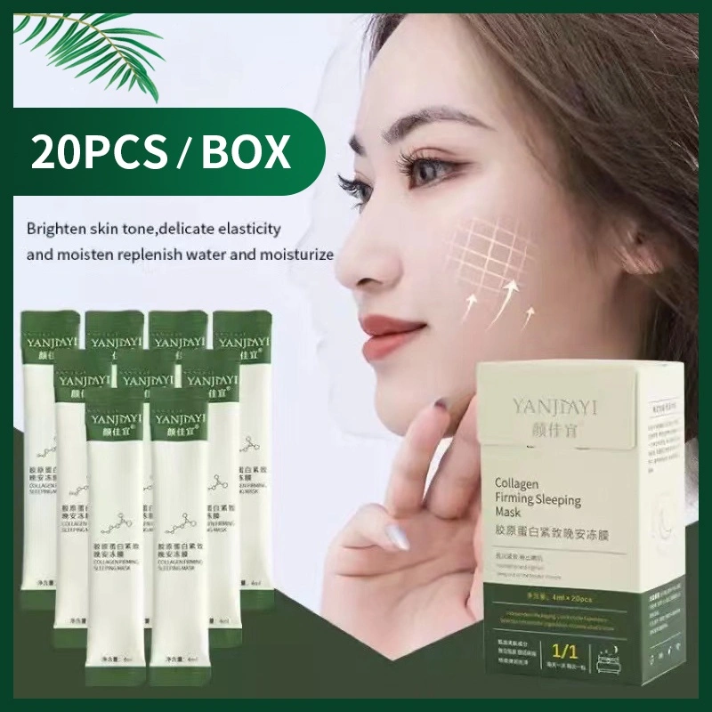 YANJIAYI Masker Wajah Kolagen Firming Sleeping Mask Collagen Firming Sleeping Mask Shrink Pores Moisturizing and Tightening Mask