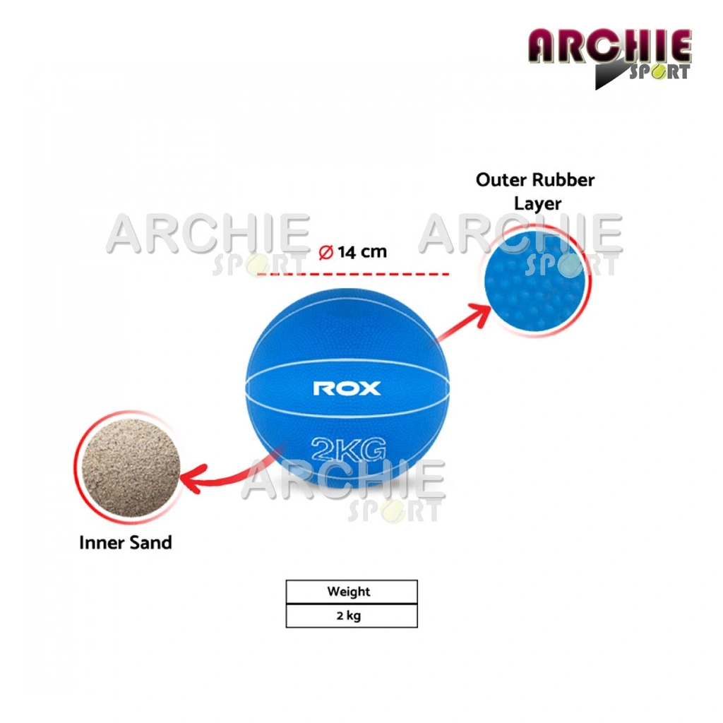 Medicine ball  2kg Bola fitness Bola Latihan 101 ROX Original
