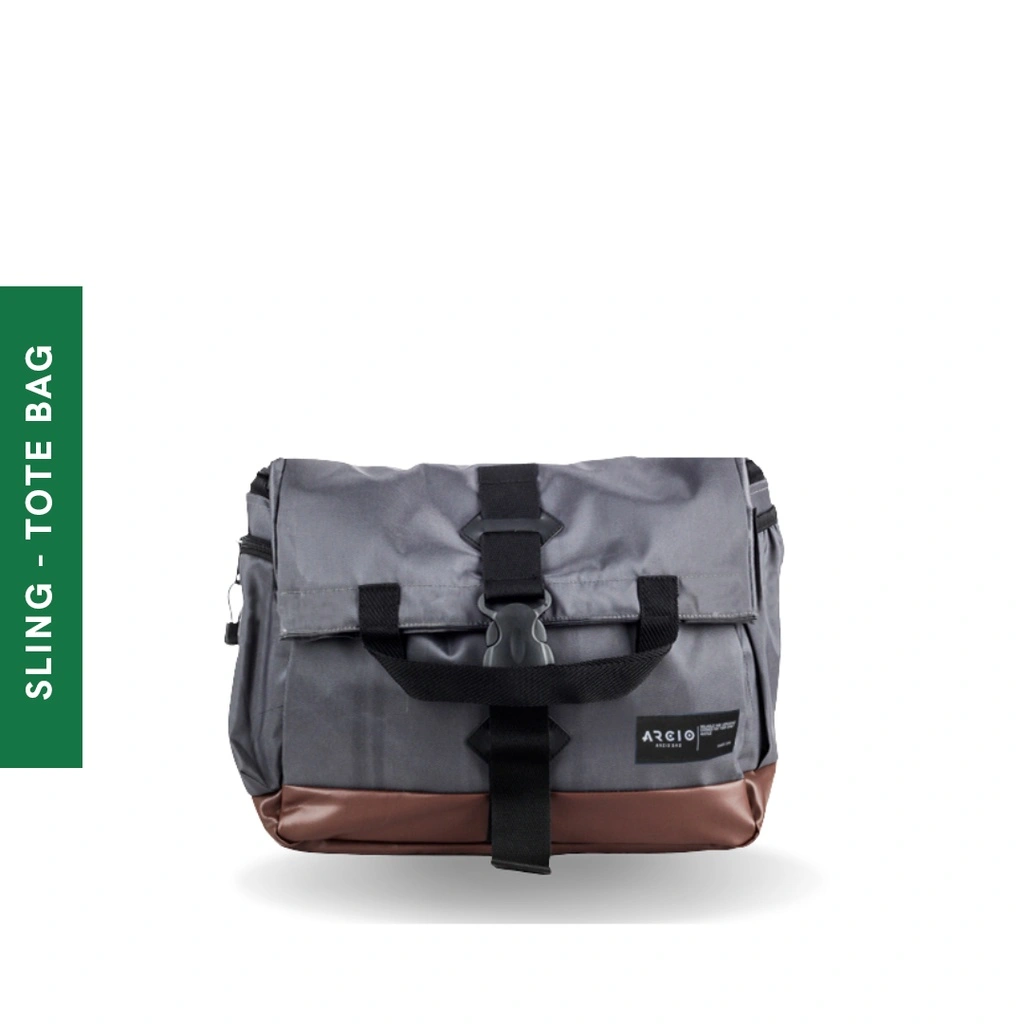 Tas Selempang Jinjing Tote Bag Pria Laptop Sling Nylon Arcio Kano Grey