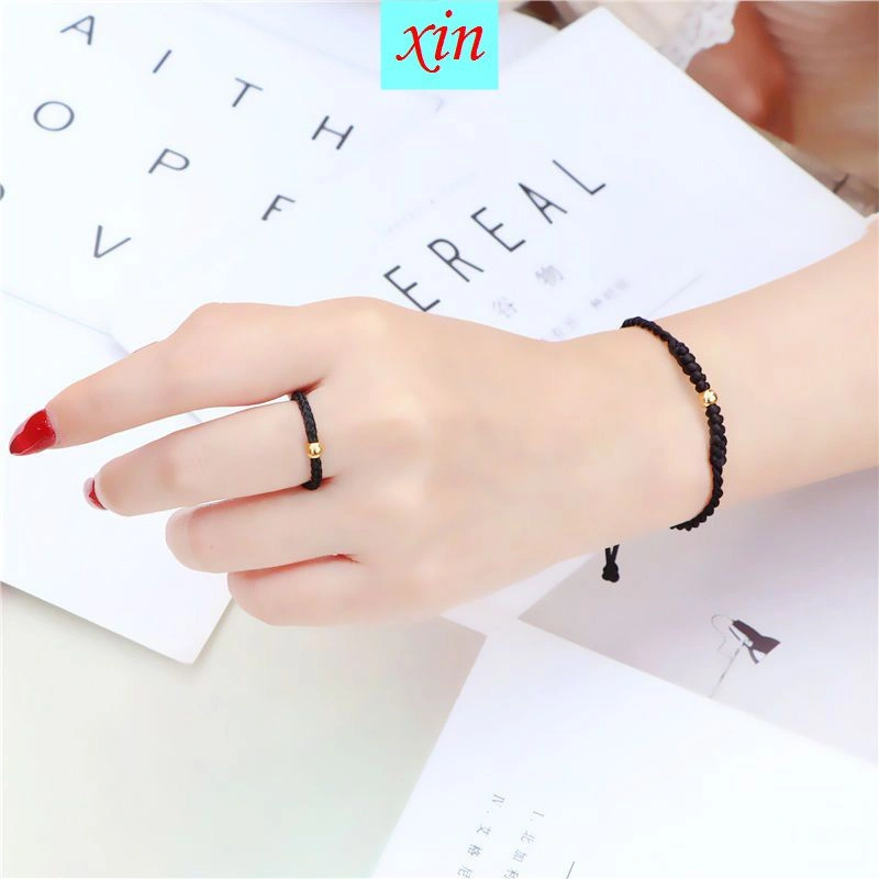 Gelang Tangan Hoki Keberuntungan Manik Titanium Anti Karat Tali Nylon Tahan Air M114 HARGA UNTUK 1PCS GELANG BELUM TERMASUK CINCIN