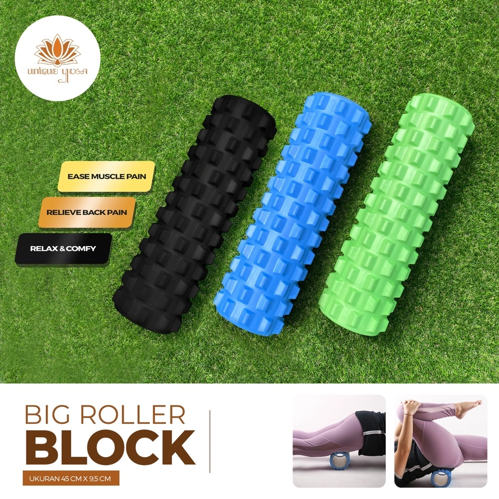 Roller Block Yoga 45cm Foam Blok Pilates Fitness Gym Rumble